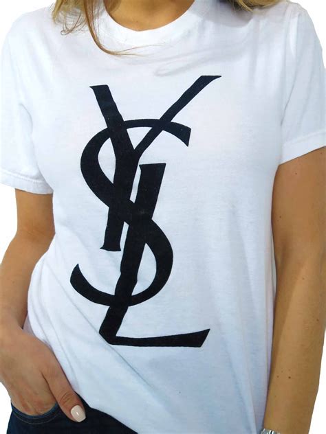 ysl t shirt logo|saint laurent logo t shirt.